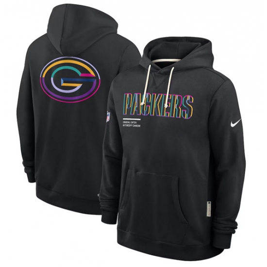 Men's Green Bay Packers Black 2025 Crucial Catch Dri-FIT Hoodie