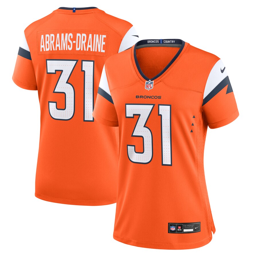 Women's Denver Broncos Kris Abrams-Draine Nike Orange Team Game Jersey