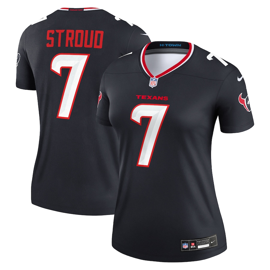 Women's Houston Texans C.J. Stroud Nike Navy Legend Player Performance Top