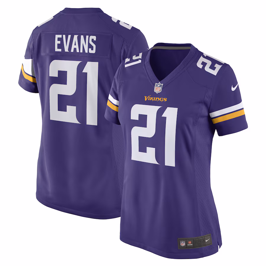 Women's Minnesota Vikings Akayleb Evans Nike Purple Game Player Jersey