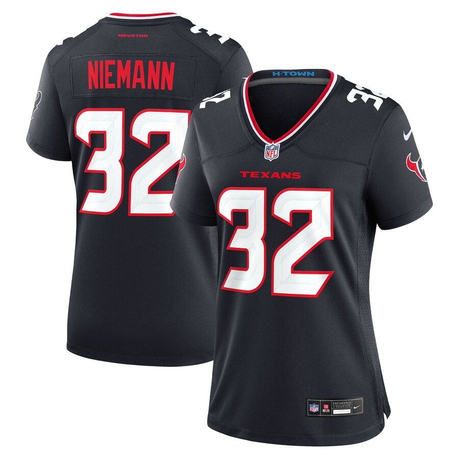 Women's Houston Texans Nick Niemann Nike Navy Team Game Jersey
