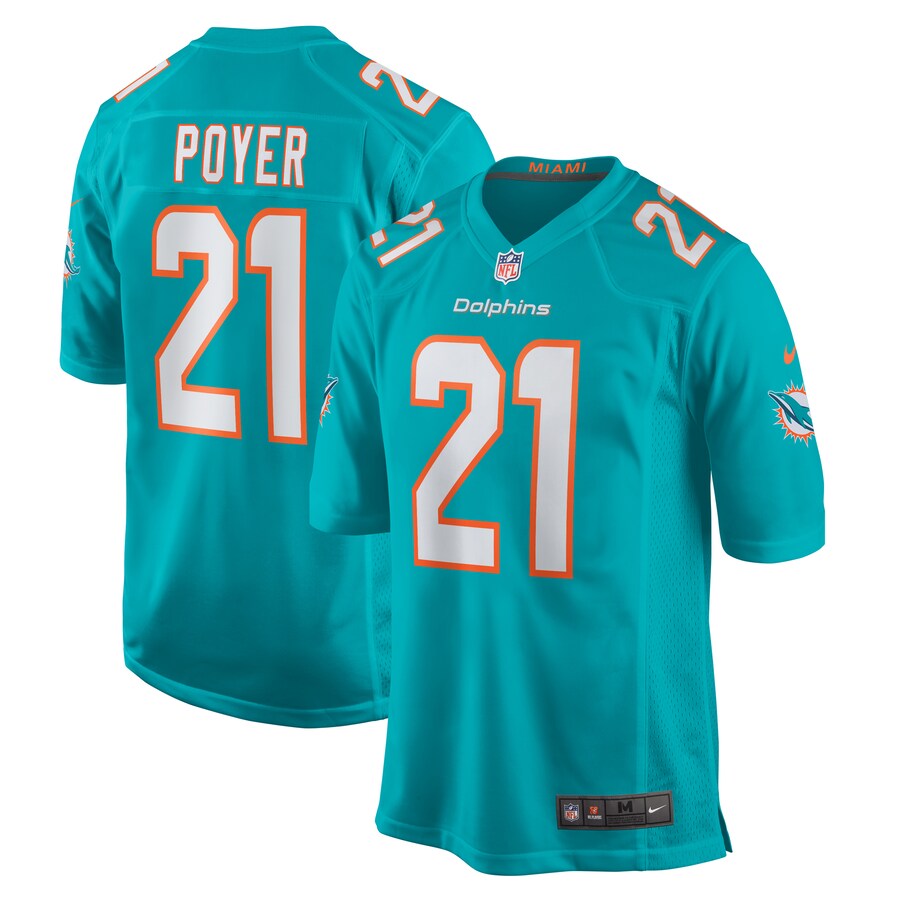Men's Miami Dolphins Jordan Poyer Nike Aqua Game Jersey