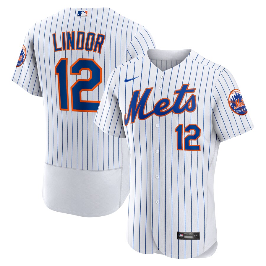 Men's New York Mets Francisco Lindor Nike White Home Authentic Player Jersey