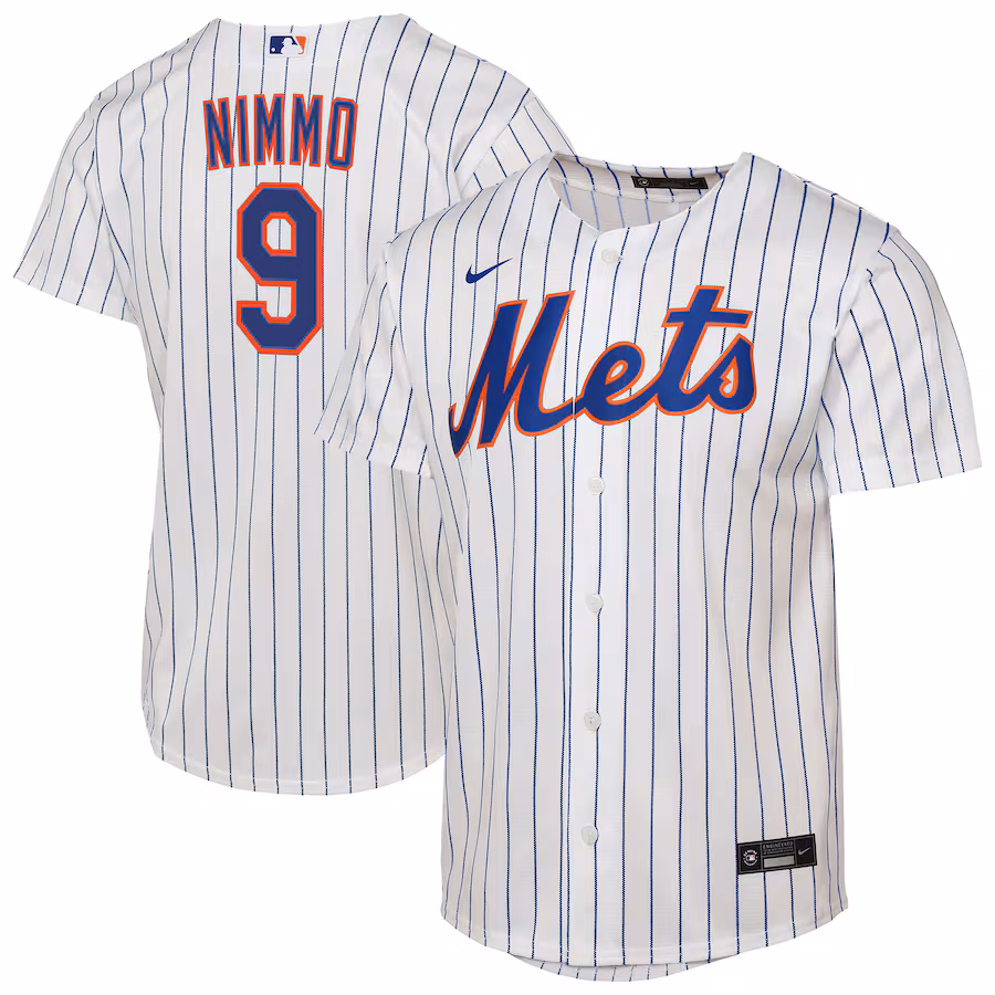 Youth New York Mets Brandon Nimmo Nike White Home Replica Player Jersey