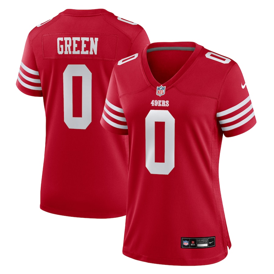 Women's San Francisco 49ers Renardo Green Nike Scarlet Team Game Jersey