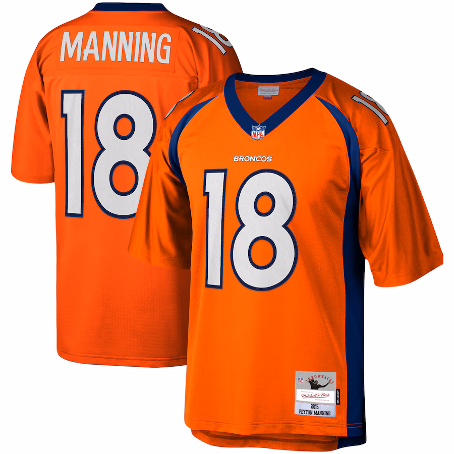 Men's Denver Broncos Peyton Manning Mitchell & Ness Orange Legacy Replica Jersey