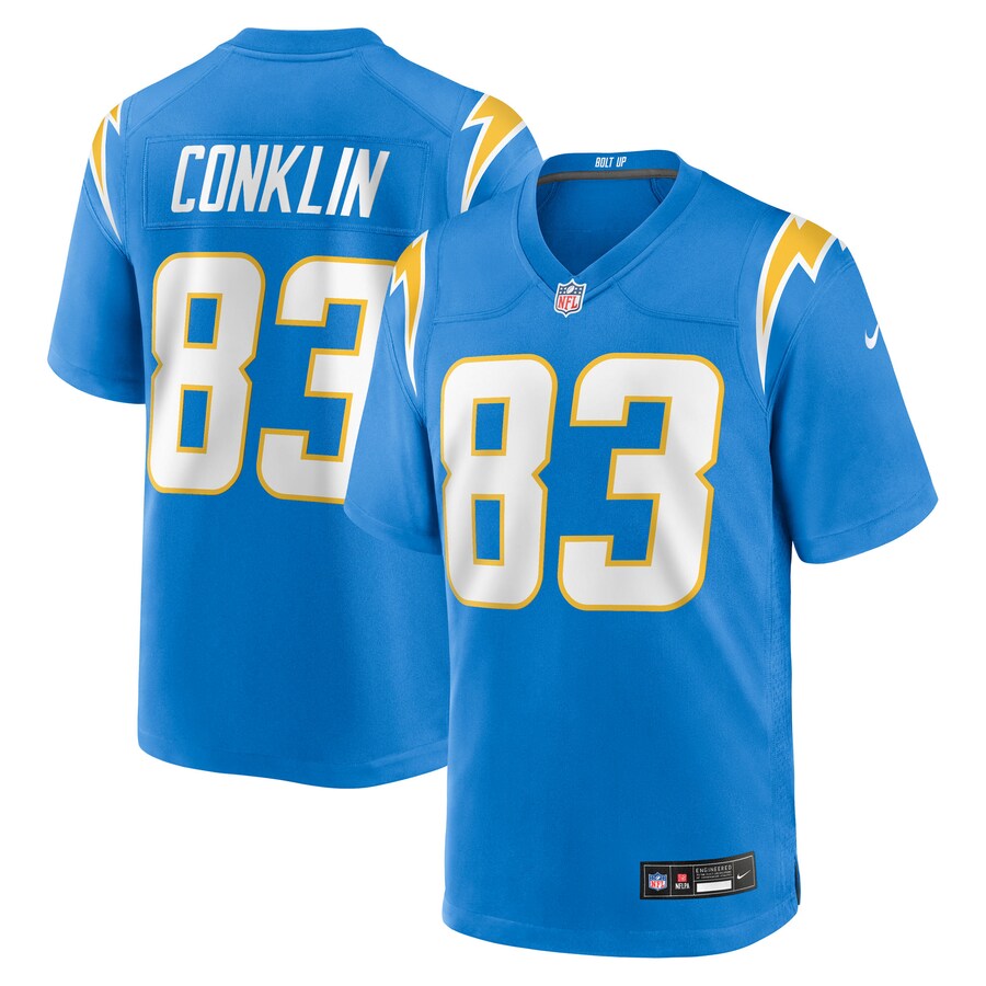 Men's Los Angeles Chargers Tyler Conklin Nike Powder Blue Team Game Jersey