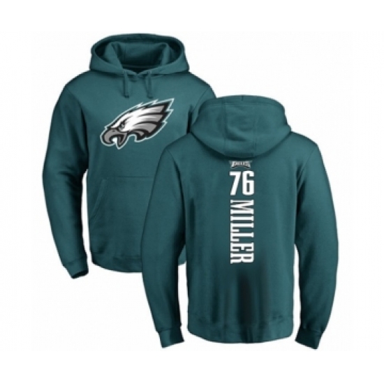 Philadelphia Eagles #76 Shareef Miller Green Backer Pullover Hoodie