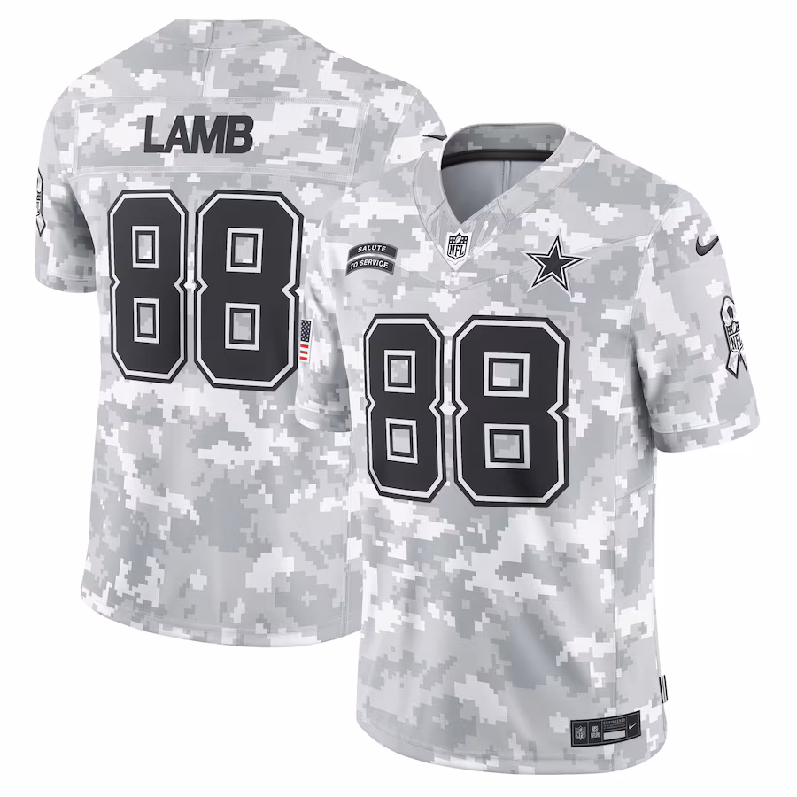 Men's Dallas Cowboys CeeDee Lamb Nike Arctic Camo 2024 Salute to Service Limited Jersey