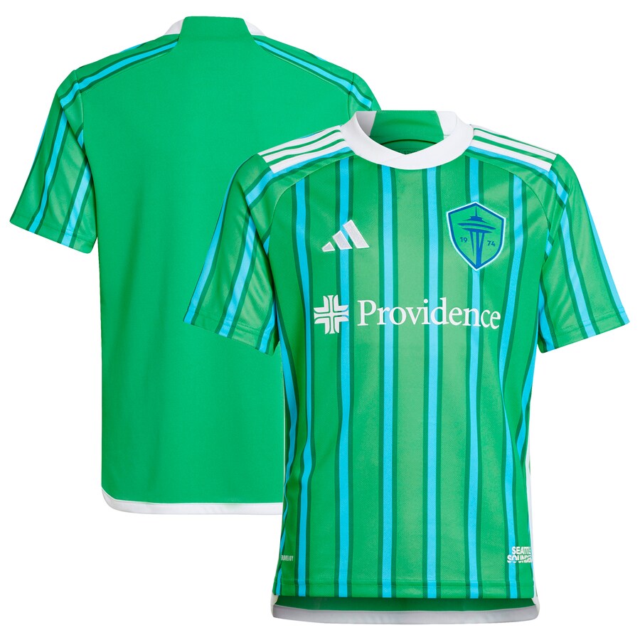 Youth Seattle Sounders FC  adidas Green 2024 The Anniversary Kit Replica Jersey