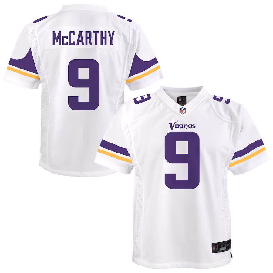 Youth Minnesota Vikings J.J. McCarthy Nike White Game Jersey