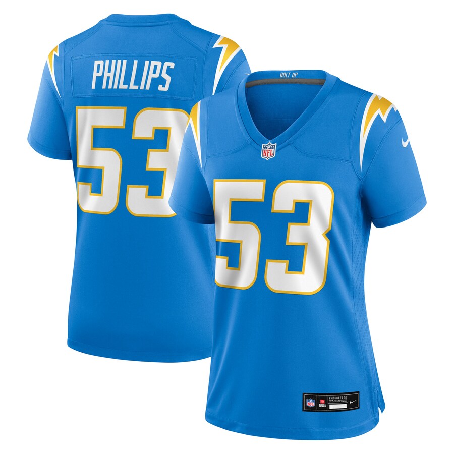 Women's Los Angeles Chargers Del'Shawn Phillips Nike Powder Blue Team Game Jersey