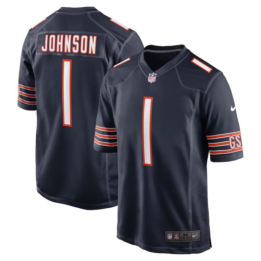 Men's Chicago Bears Jaylon Johnson Nike Navy Game Jersey