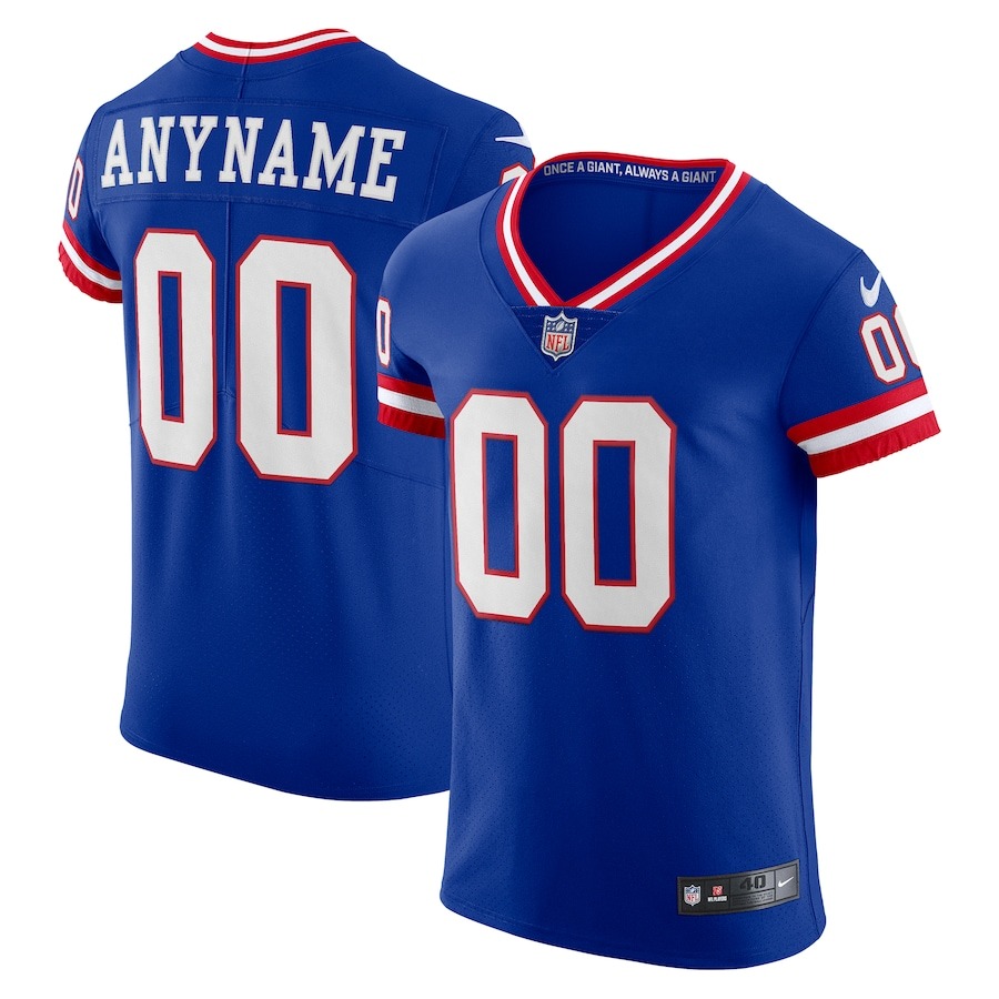 Men's New York Giants Nike Blue  Vapor F.U.S.E. Elite Custom Jersey