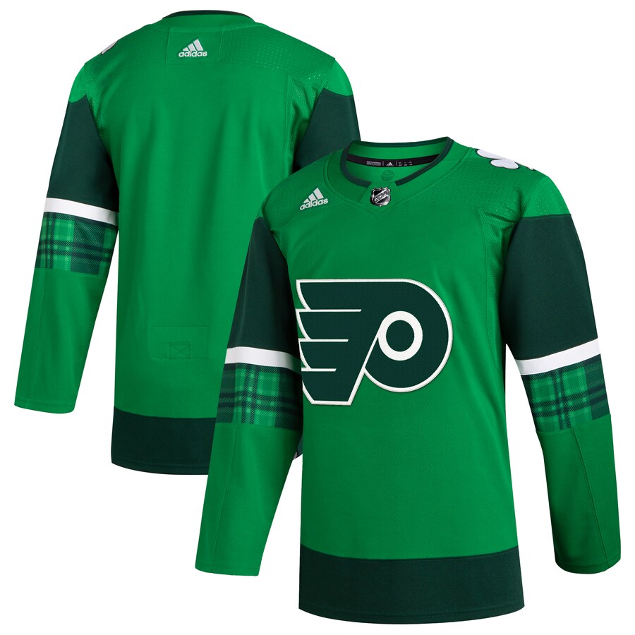 Men's Philadelphia Flyers  adidas Kelly Green 2023 St. Patrick's Day Primegreen Authentic Jersey