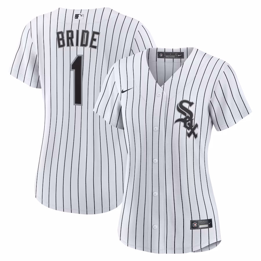 Women's Chicago White Sox Nike White #1 Bride Home Replica Jersey