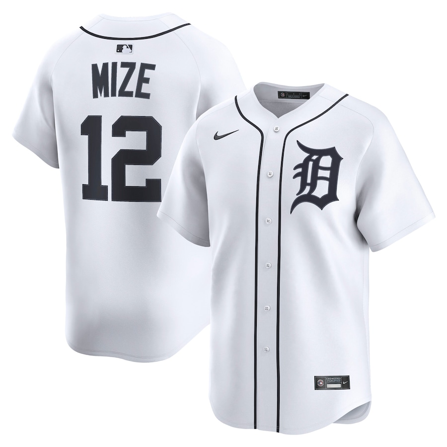 Men's Detroit Tigers Casey Mize Nike White Home Limited Player Jersey