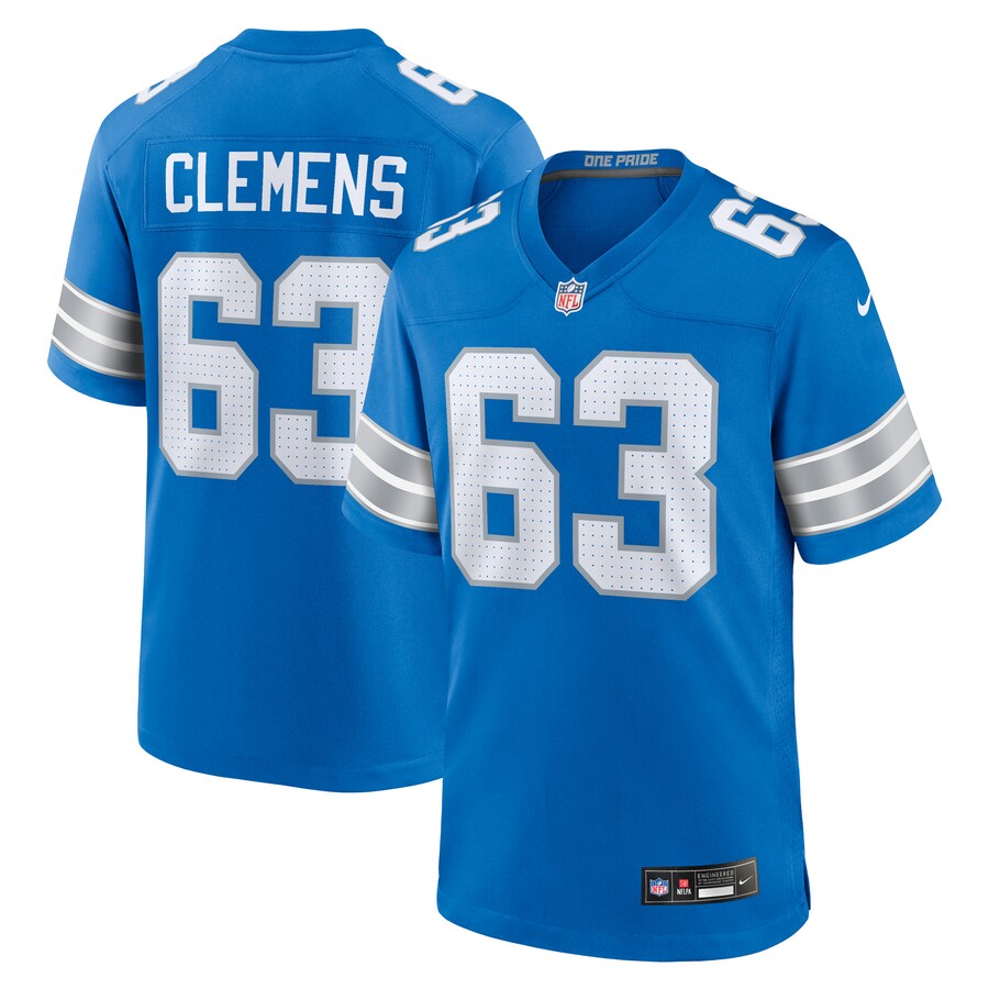 Men's Detroit Lions Duke Clemens Nike  Blue Game Jersey