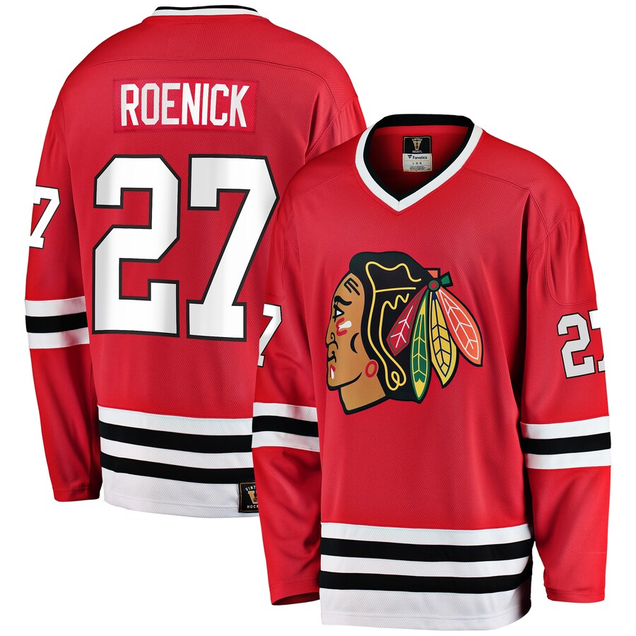 Men's Chicago Blackhawks Jeremy Roenick Fanatics Branded Red Premier Breakaway Retired Player Jersey