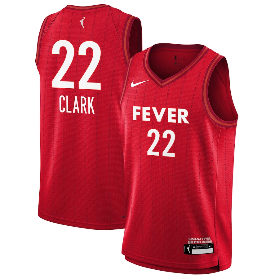 Youth Indiana Fever Caitlin Clark Nike Red 2024 WNBA Draft Rebel Edition Victory Player Jersey