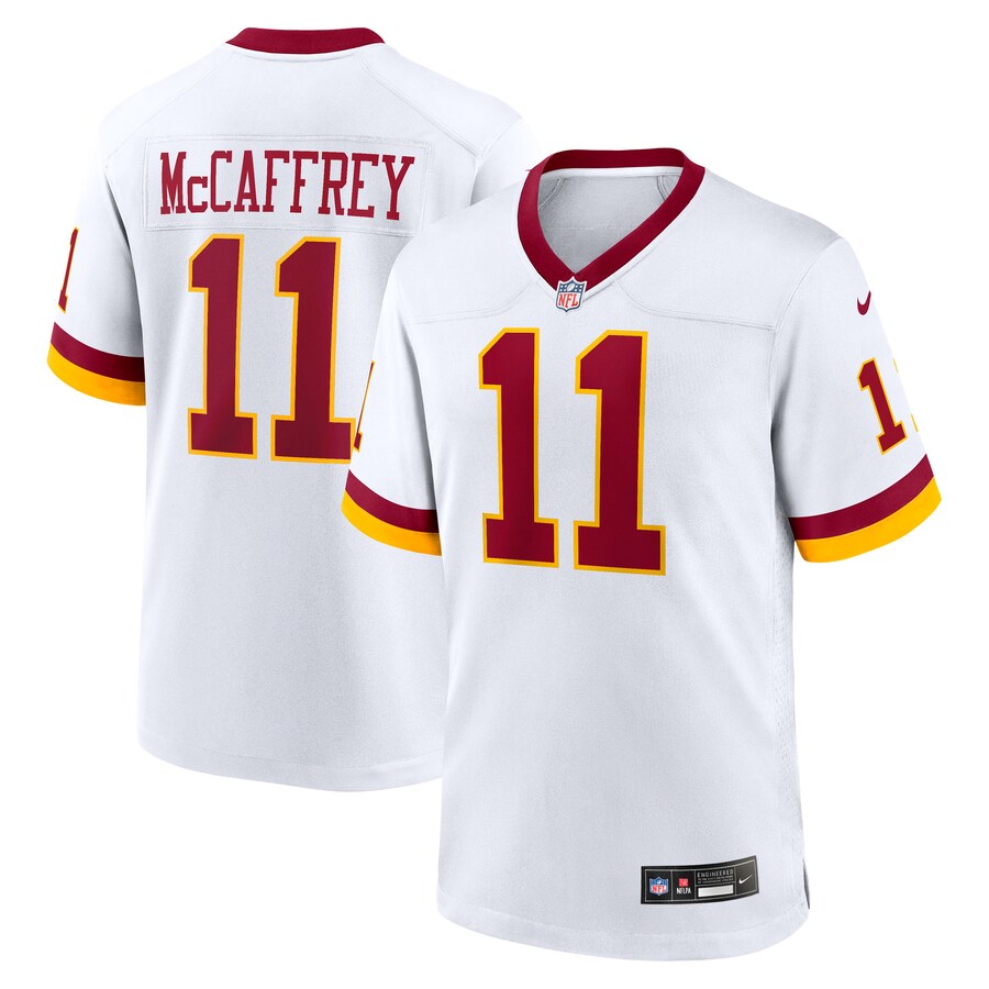 Men's Washington Commanders Luke McCaffrey Nike White Game Super Bowl Era Jersey