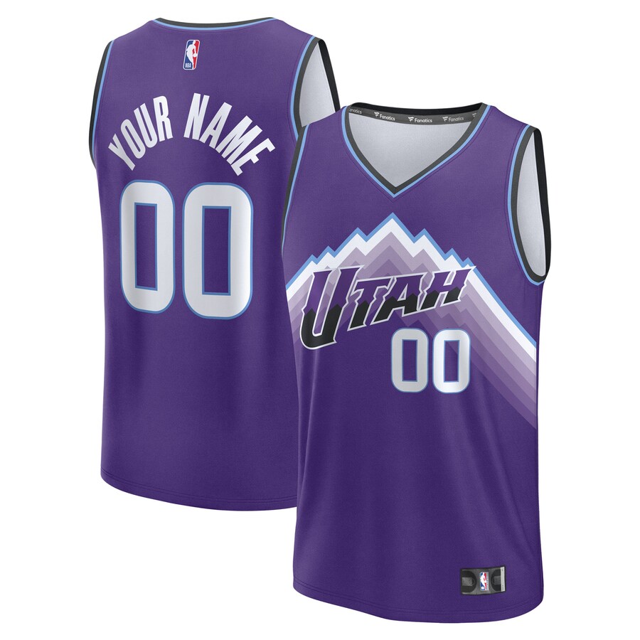 Youth Utah Jazz Fanatics Purple Fast Break Replica Custom Jersey - Icon Edition