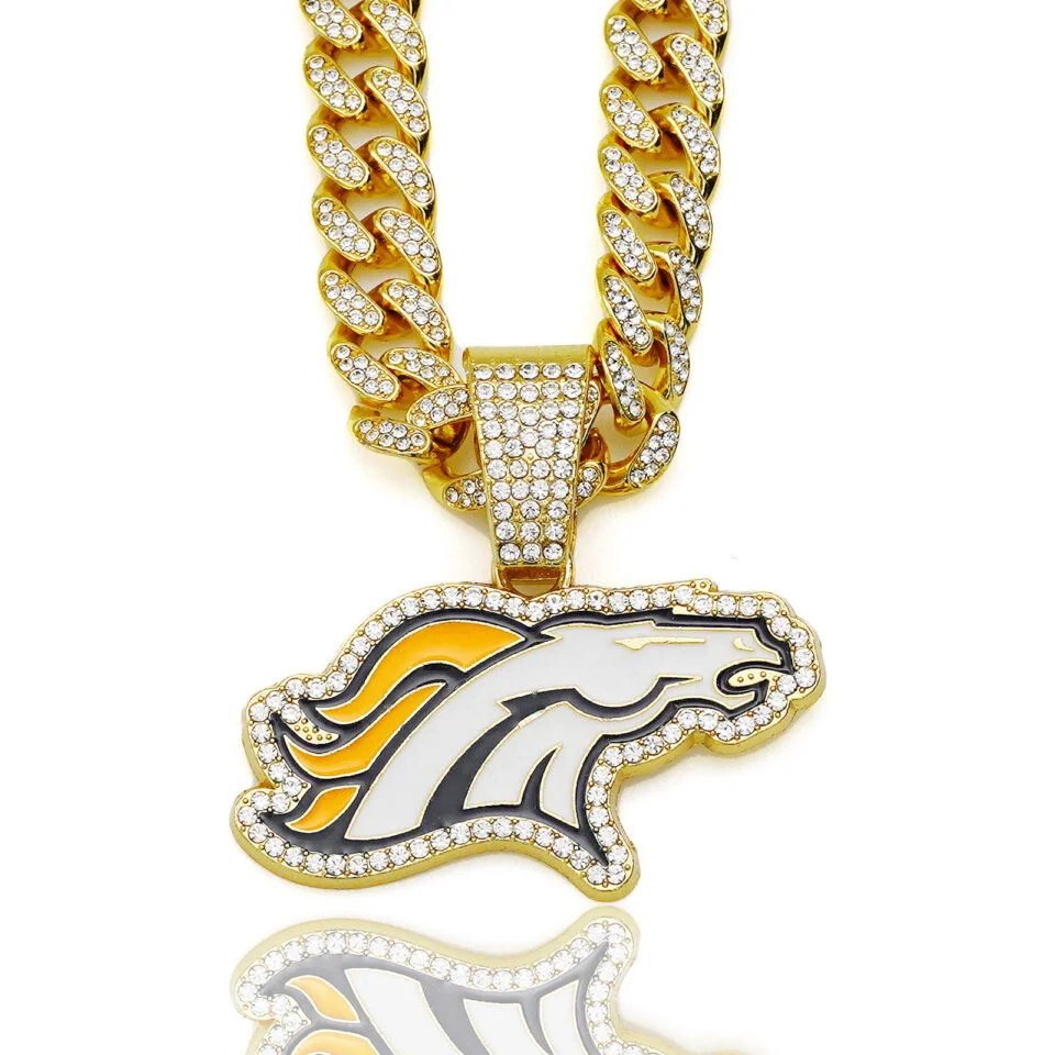 Denver Broncos Football Necklace