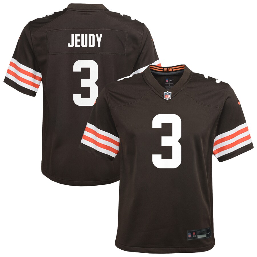 Youth Cleveland Browns Jerry Jeudy Nike Brown Team Game Jersey