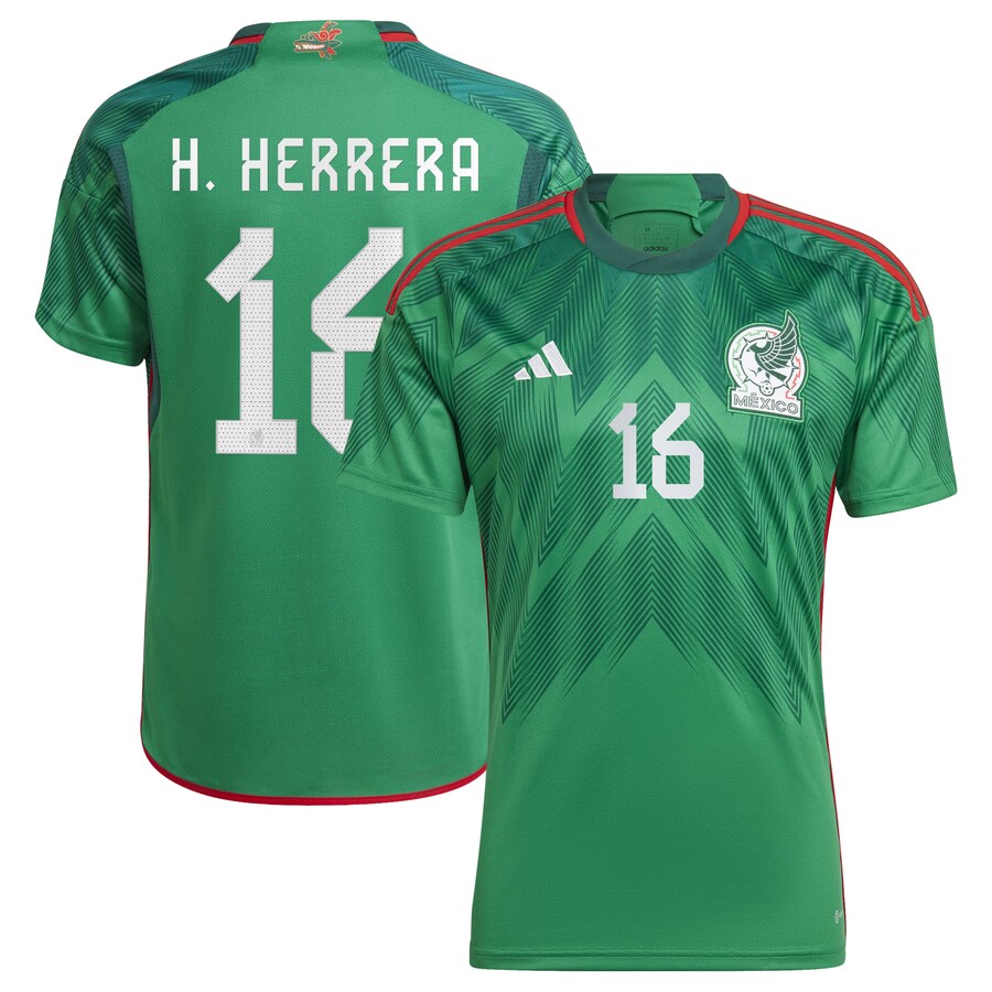 Men's Mexico National Team Héctor Herrera adidas Green 2022/23 Home Replica Player Jersey