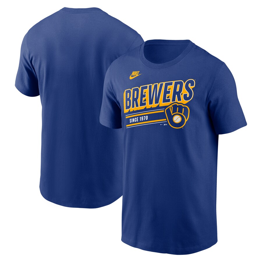 Men's Milwaukee Brewers Nike Royal Cooperstown Collection Retro T-Shirt