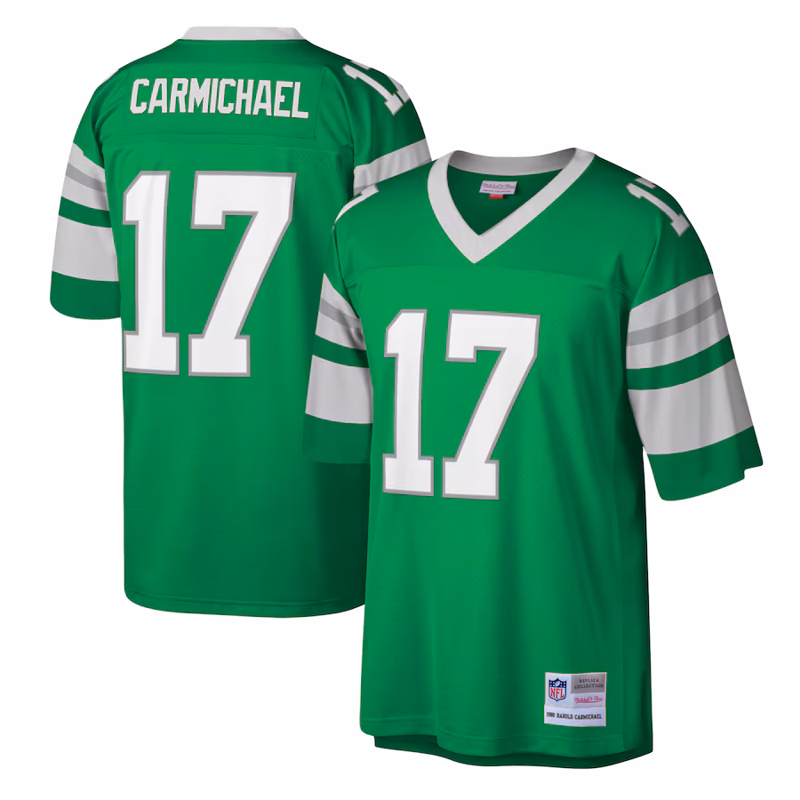 Men's Philadelphia Eagles Harold Carmichael Mitchell & Ness Kelly Green Legacy Replica Jersey