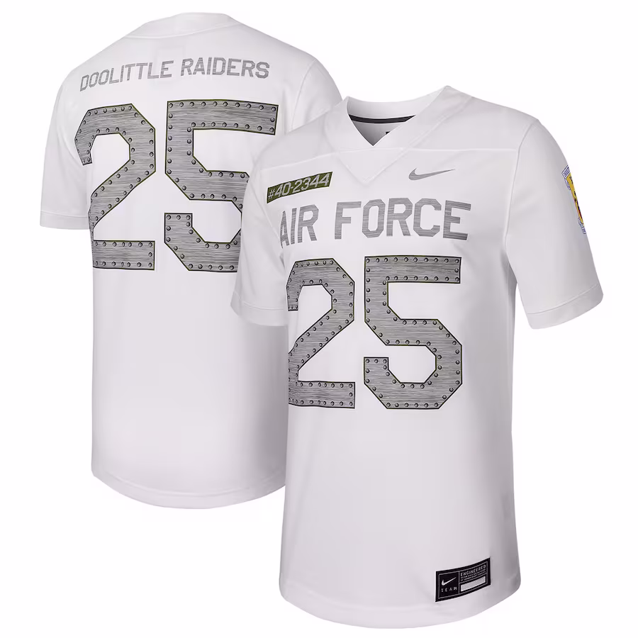 #25 Air Force Falcons Nike Untouchable Football Replica Jersey - White