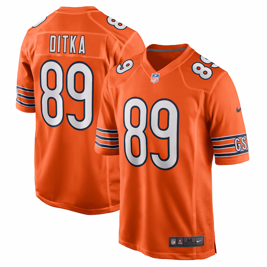 Men's Chicago Bears Mike Ditka Nike Orange Retired Player Alternate Game Jersey