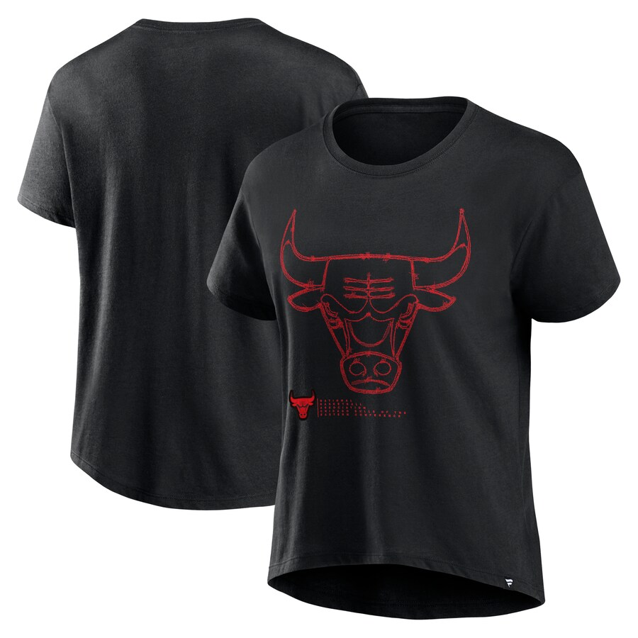 Women's Chicago Bulls  Fanatics Black Hand Check T-Shirt