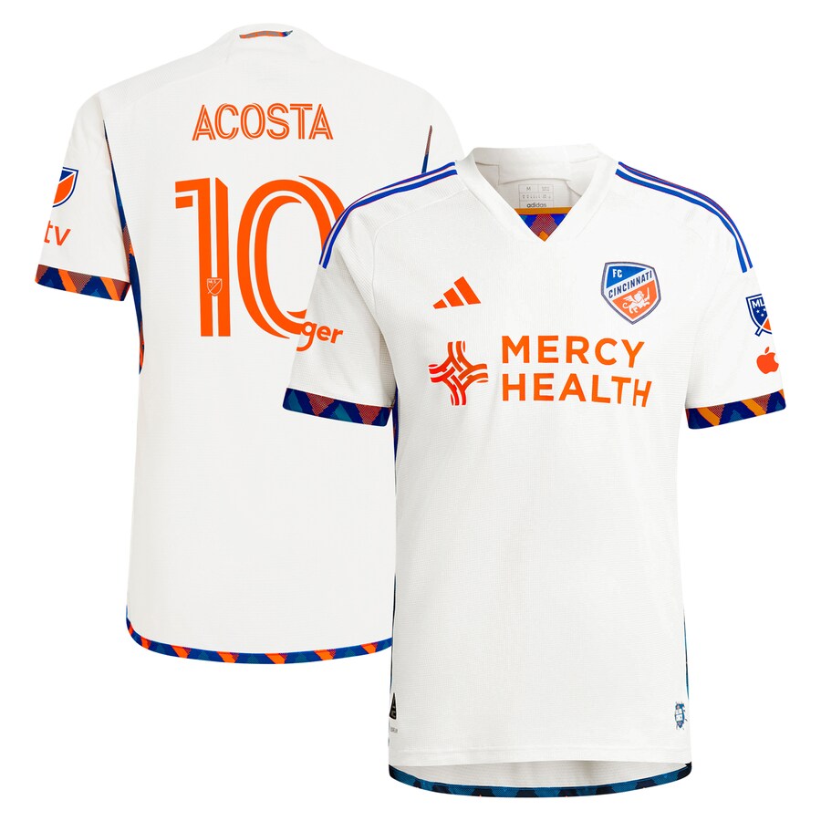 Men's FC Cincinnati Luciano Acosta adidas White 2024 The Canvas Kit Authentic Player Jersey