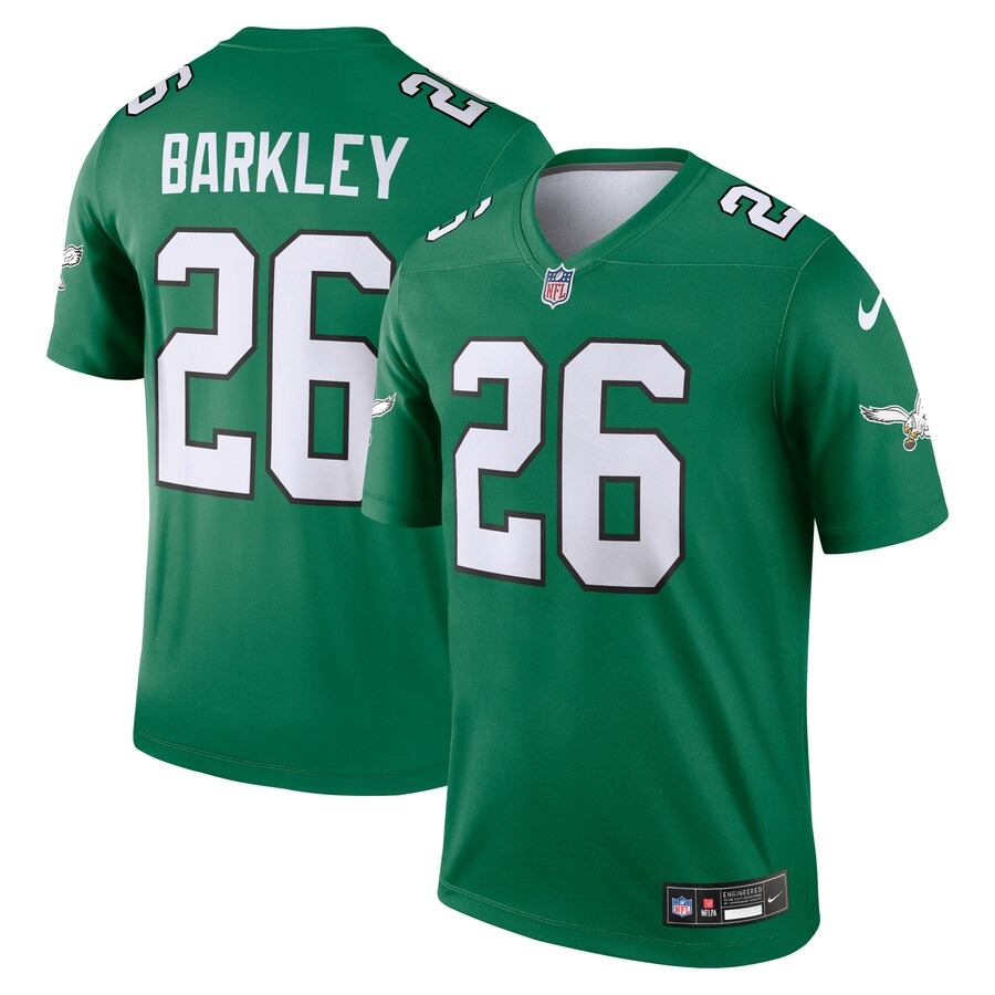 Men's Philadelphia Eagles Saquon Barkley Nike Kelly Green Legend Player Performance Top
