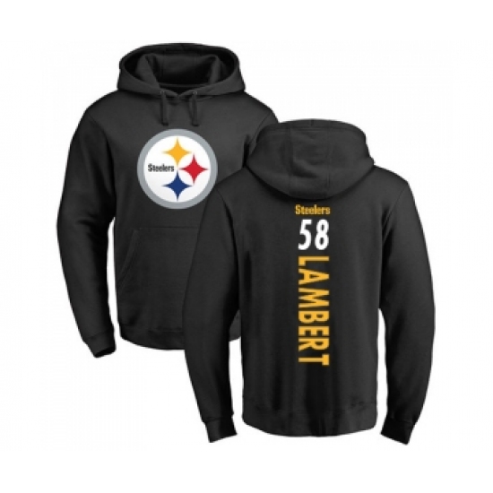 Football Pittsburgh Steelers #58 Jack Lambert Black Backer Pullover Hoodie