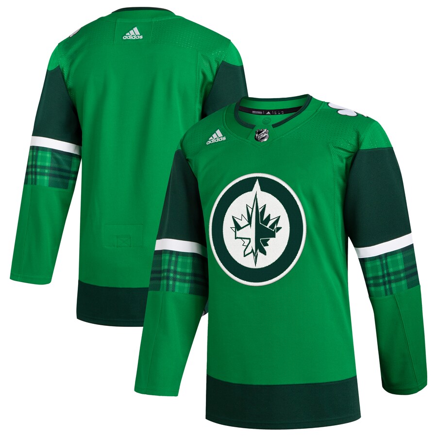 Men's Winnipeg Jets  adidas Kelly Green 2023 St. Patrick's Day Primegreen Authentic Jersey