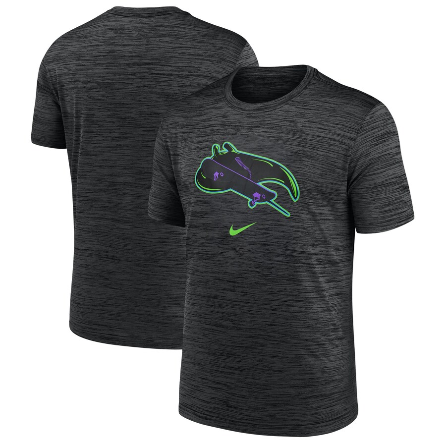 Men's Tampa Bay Rays Nike Black Authentic Collection City Connect Velocity Performance T-Shirt