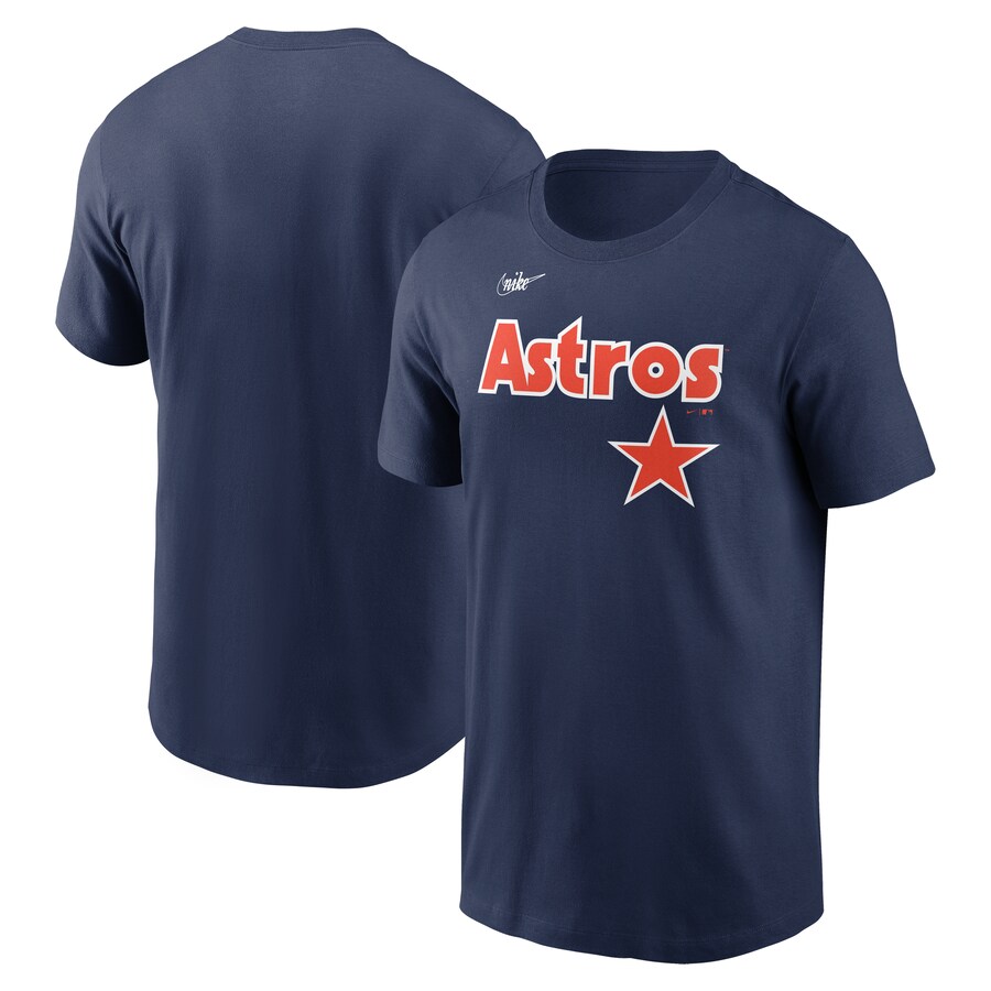 Men's Houston Astros Nike Navy Cooperstown Wordmark T-Shirt