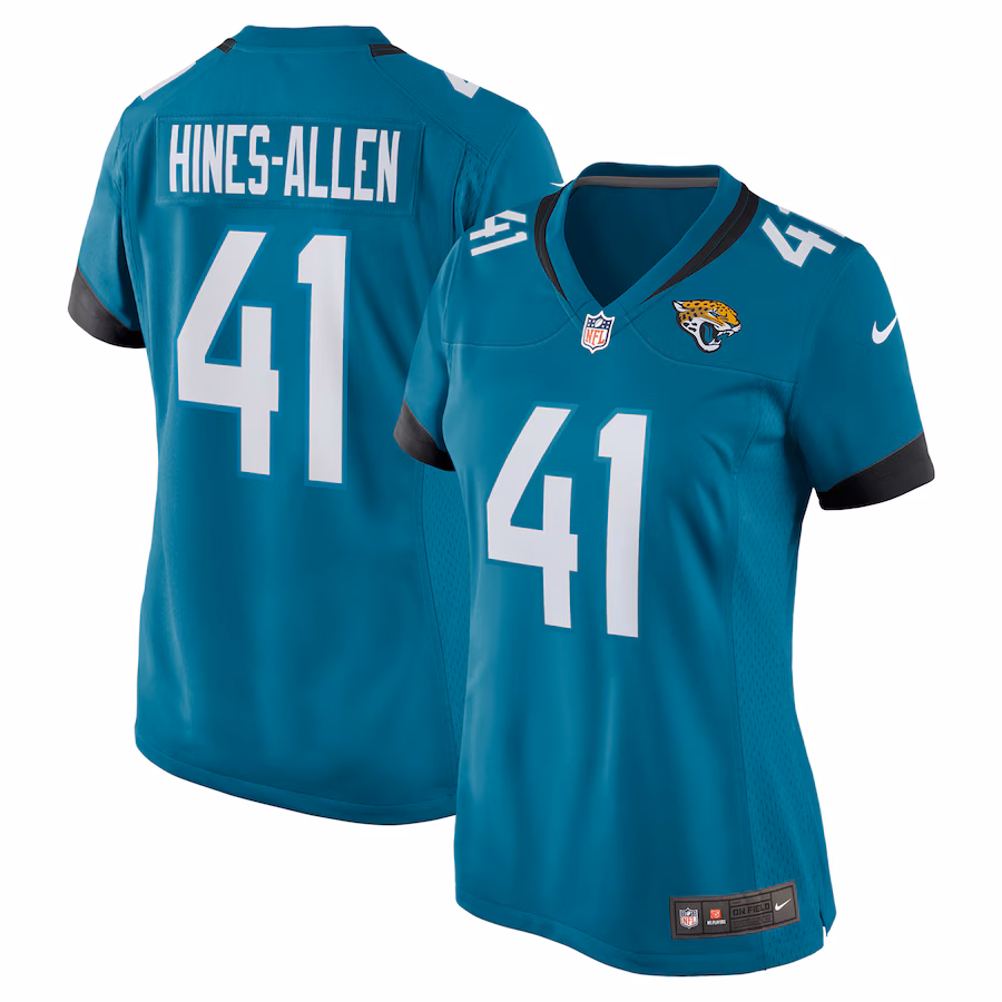 Women's Jacksonville Jaguars Josh Hines-Allen Nike Teal Player Game Jersey
