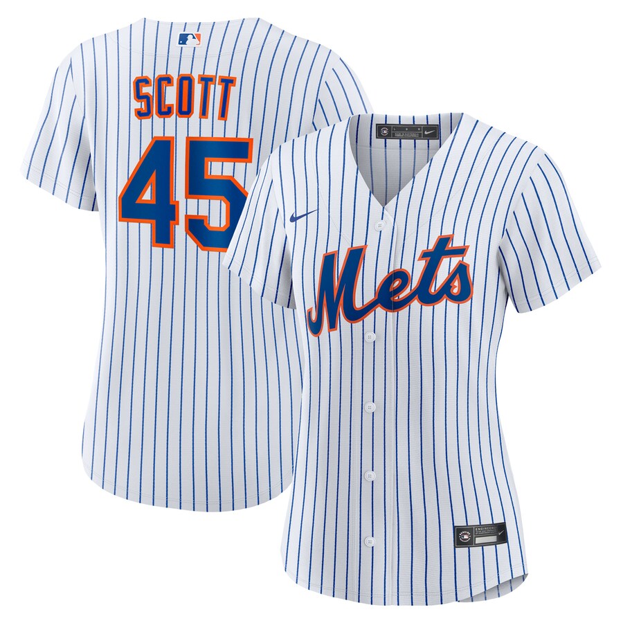 Women's New York Mets Christian Scott Nike White Home Replica Jersey