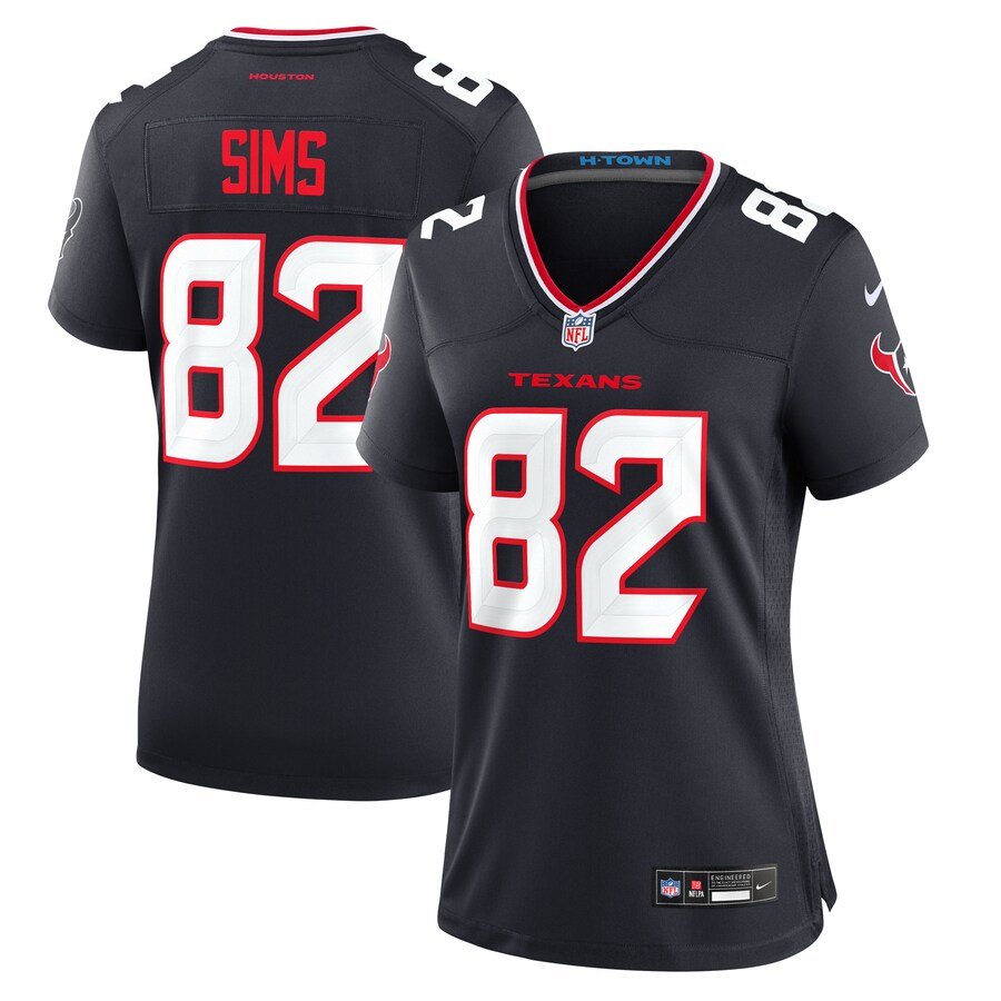 Women's Houston Texans Steven Sims Nike  Navy Team Game Jersey