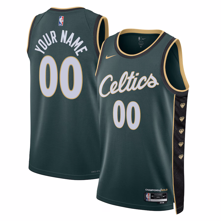 Unisex Boston Celtics Nike Kelly Green 2022/23 Swingman Custom Jersey - City Edition
