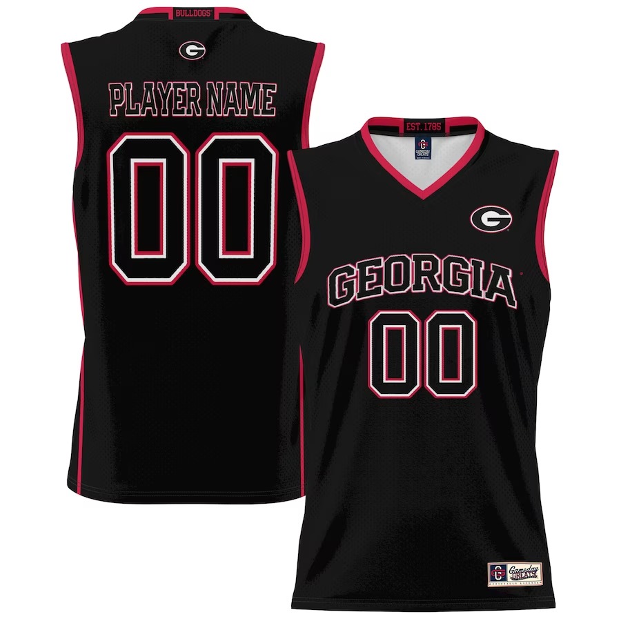 Georgia Bulldogs GameDay Greats Unisex NIL Pick-A-Player Lightweight Basketball Jersey - Black