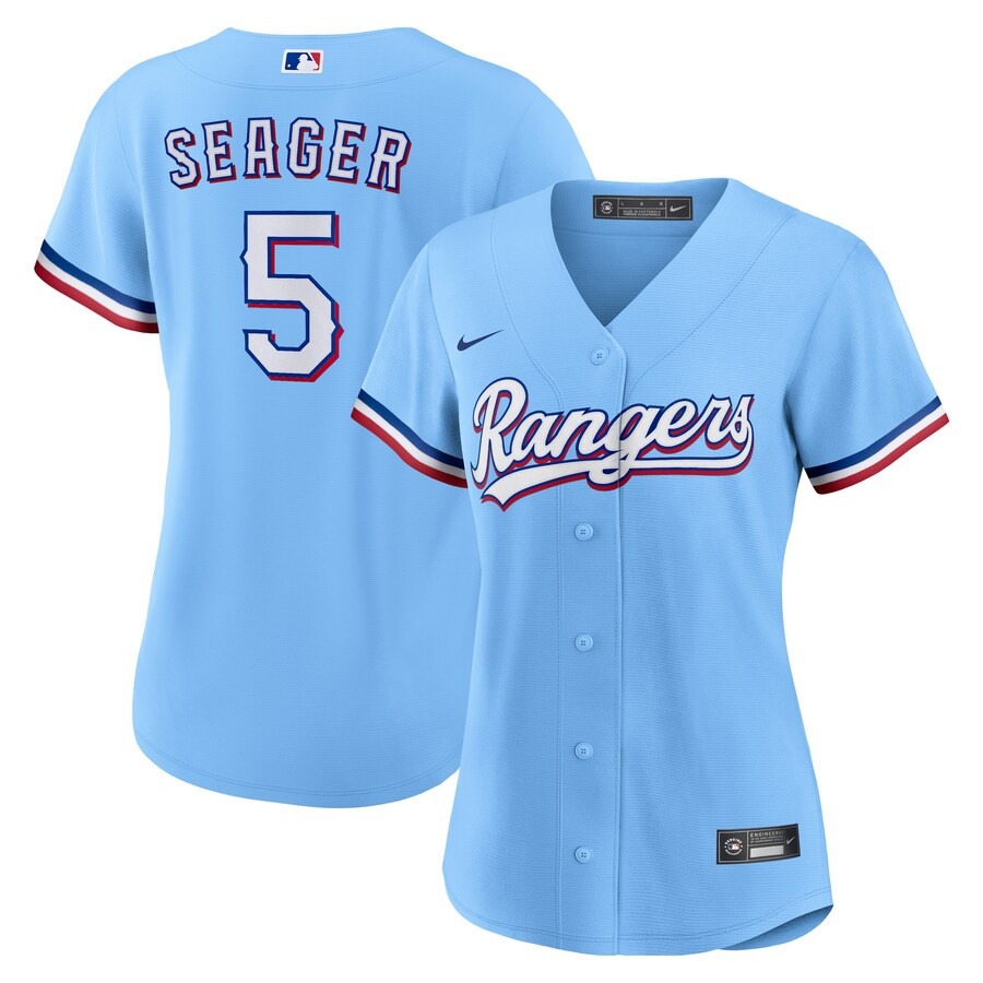Women's Texas Rangers Corey Seager Nike Light Blue Alternate Replica Player Jersey