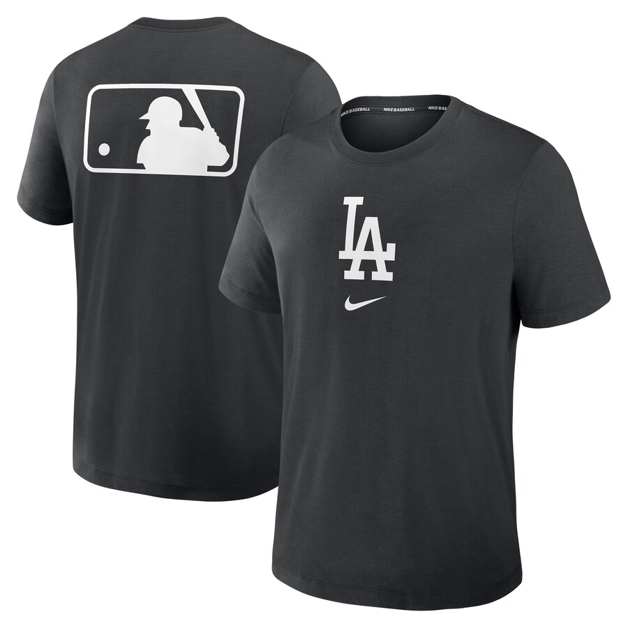 Men's Los Angeles Dodgers Nike Black Authentic Collection Early Work Tri-Blend Performance T-Shirt