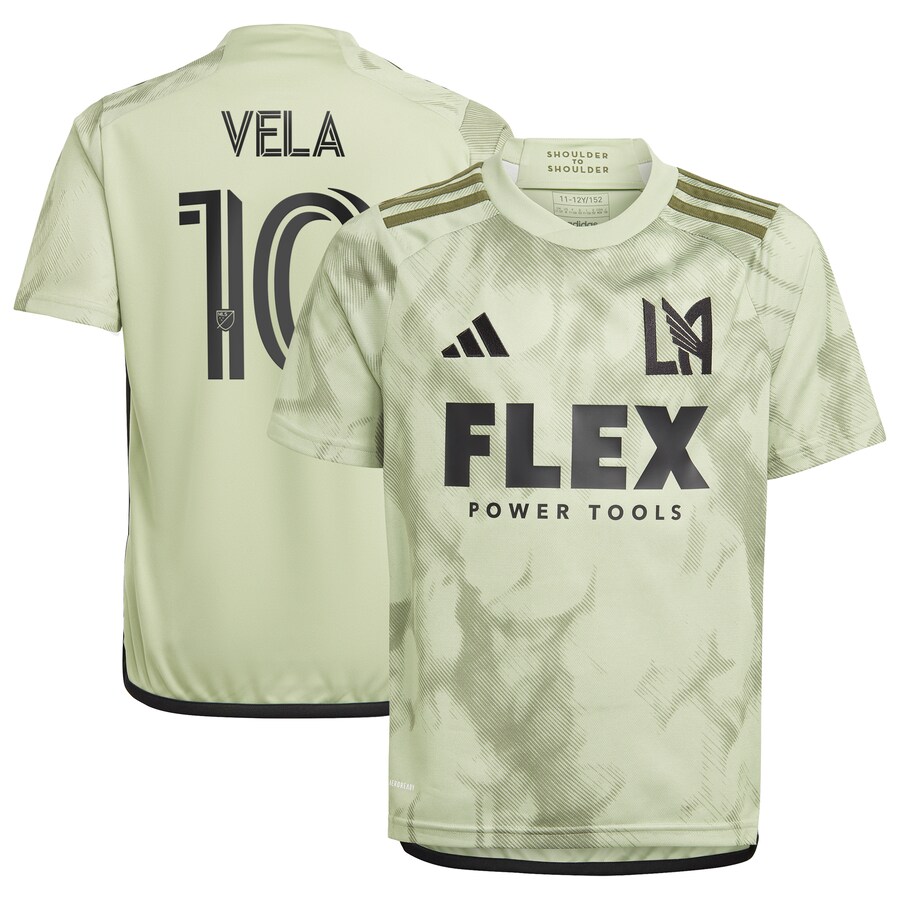 Youth LAFC Carlos Vela adidas Green 2023 Smokescreen Replica Player Jersey