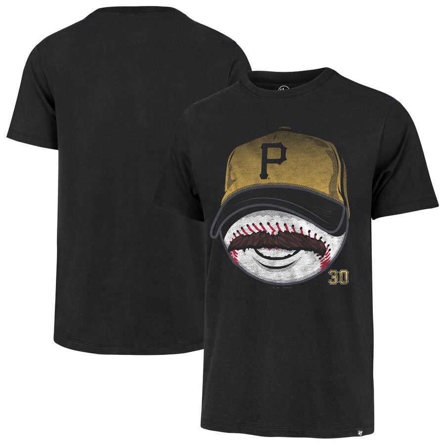 Men's Pittsburgh Pirates Paul Skenes '47 Black Mustache Franklin T-Shirt