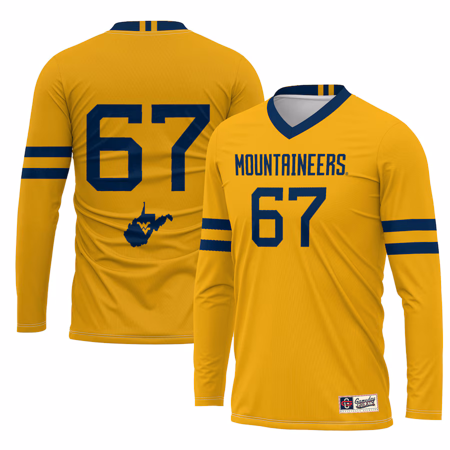Youth GameDay Greats #67 Gold West Virginia Mountaineers Lightweight Women's Volleyball Jersey